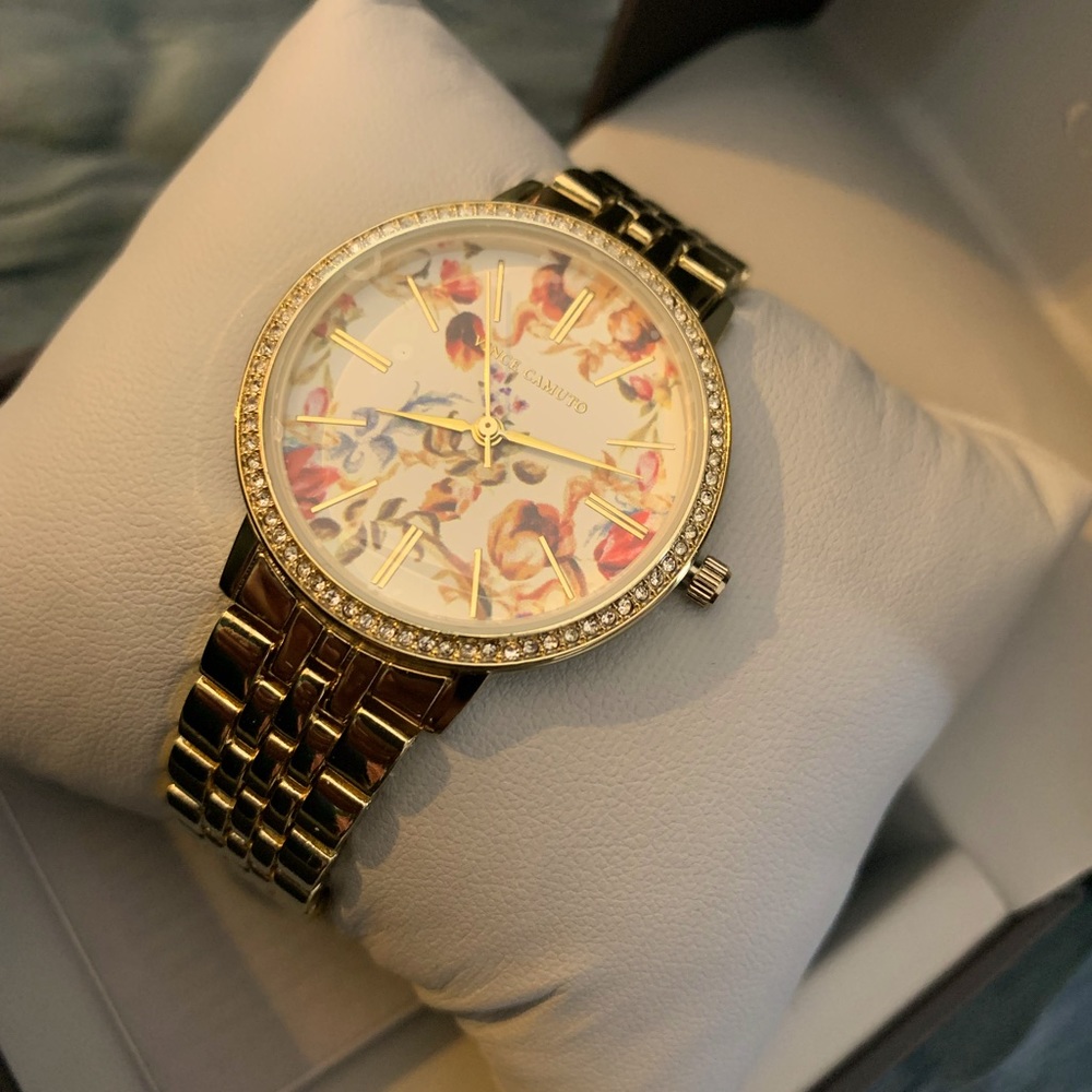 Vince Camuto floral face women’s Watch